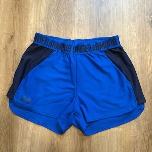 UNDER ARMOUR womens XS blue shorts